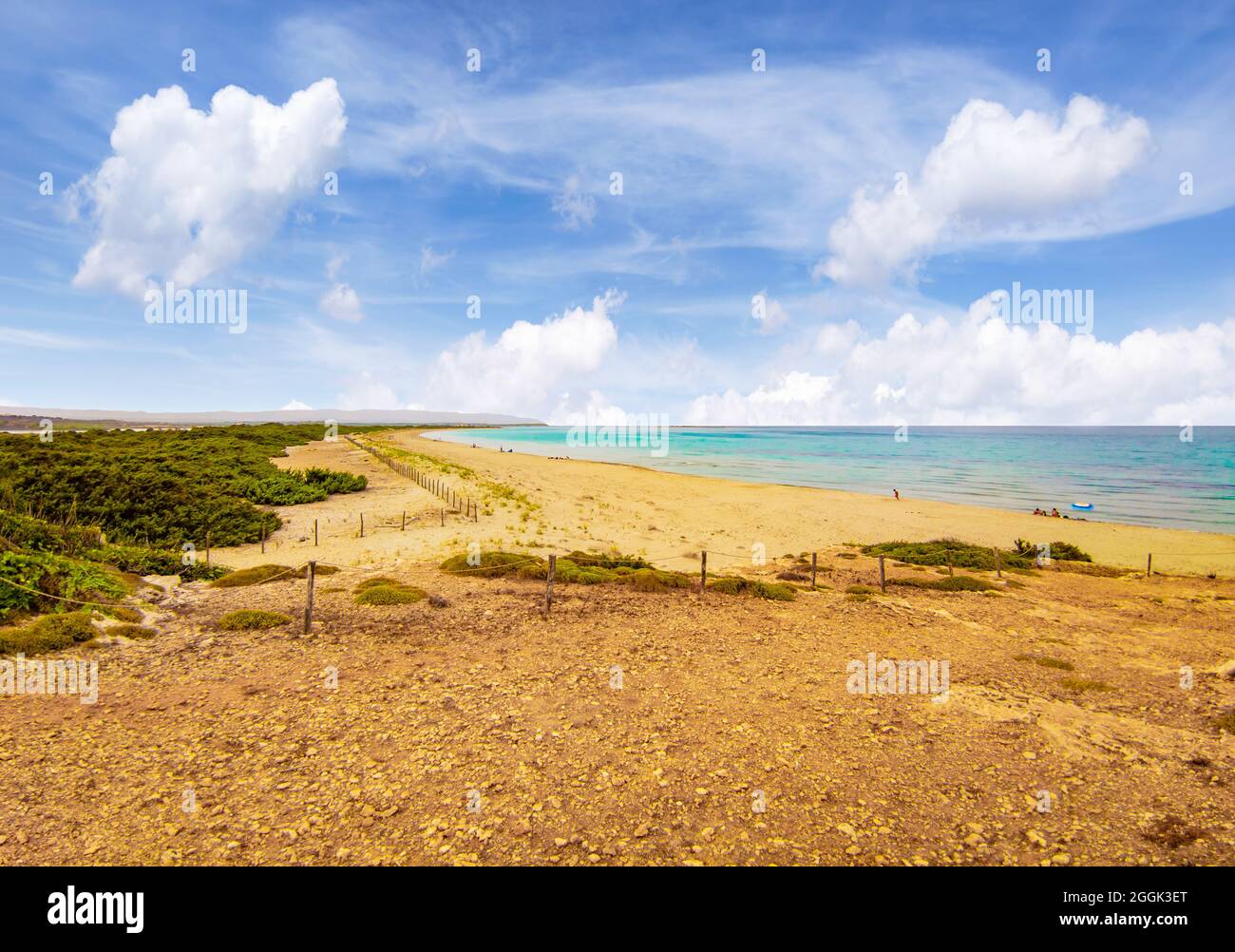 Natural reserve of Vendicari (Sicilia, Italy) - In the southern part of the island of Sicily, a suggestive wildlife oasis with the sandy beaches Stock Photo