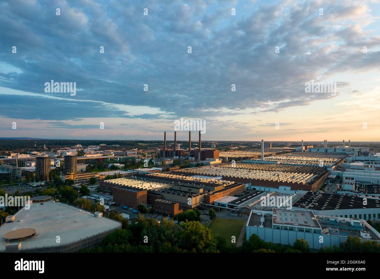 Beautiful german Car maker town Wolfsburg Stock Photo