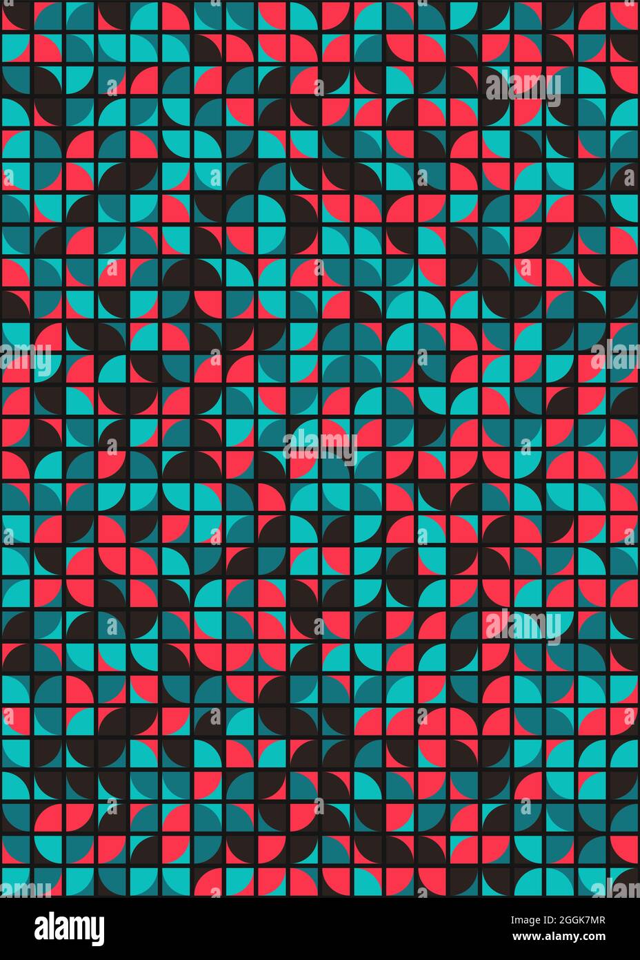 Abstract Geometrical generative computational art illustration Stock Vector