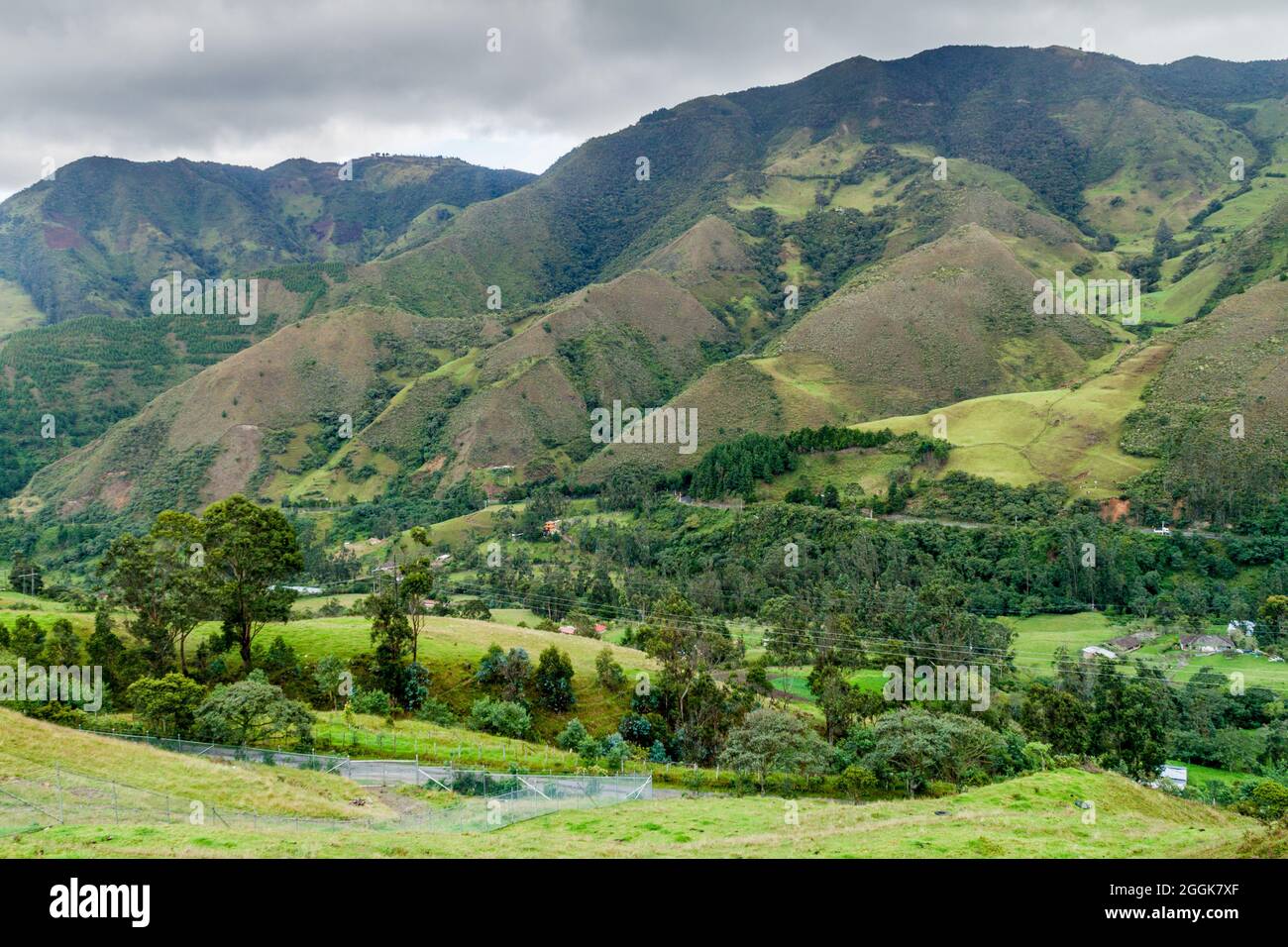 Landscape in southern Ecuador Stock Photo