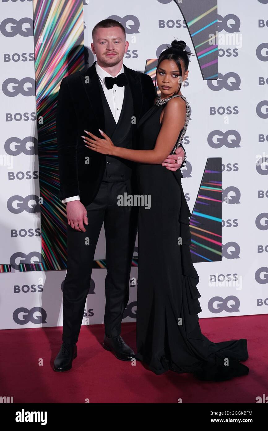 adam-peaty-and-eirianedd-munro-arriving-at-the-gq-men-of-the-year