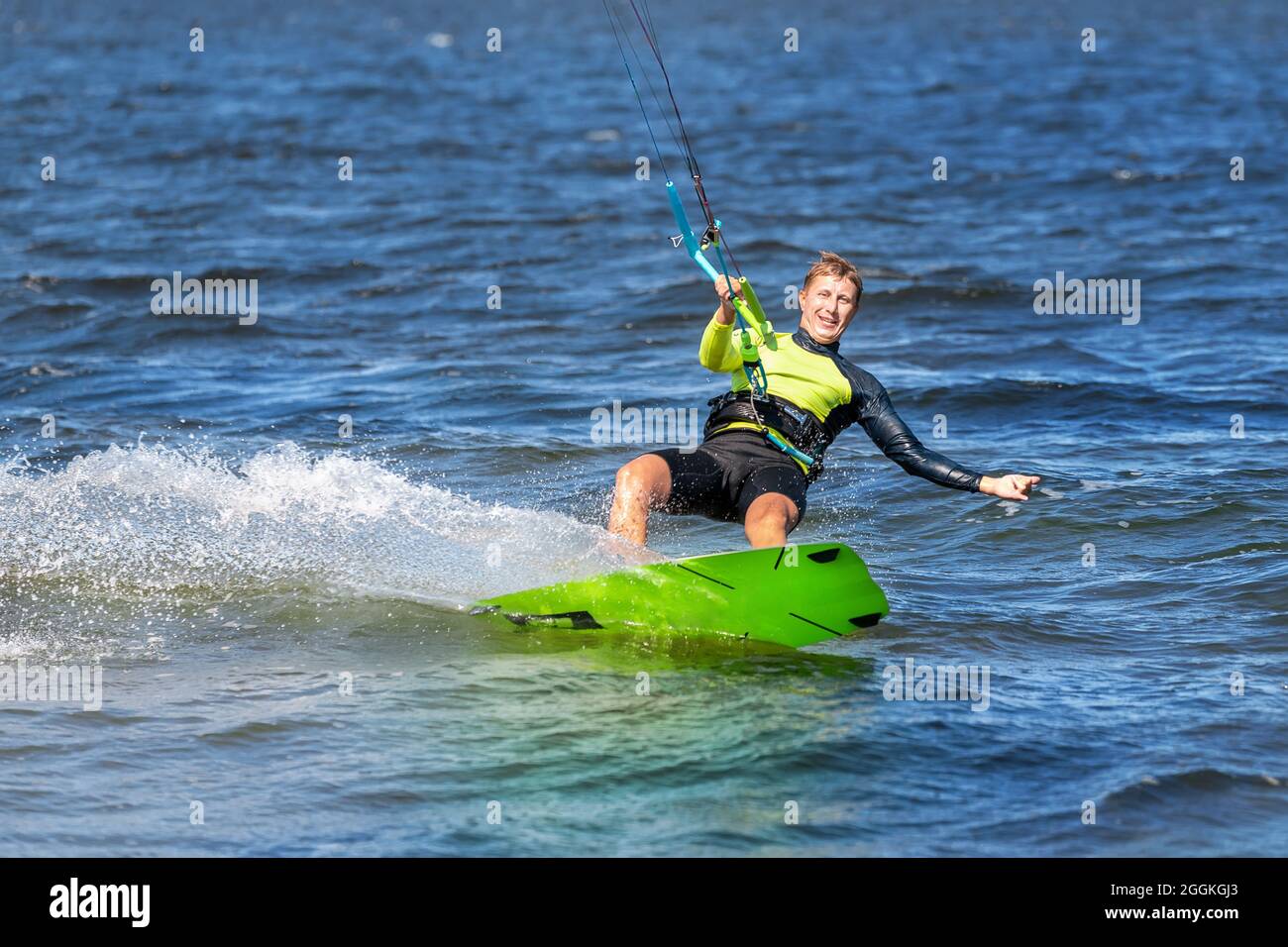 Fitness wave on board spray action hires stock photography and images