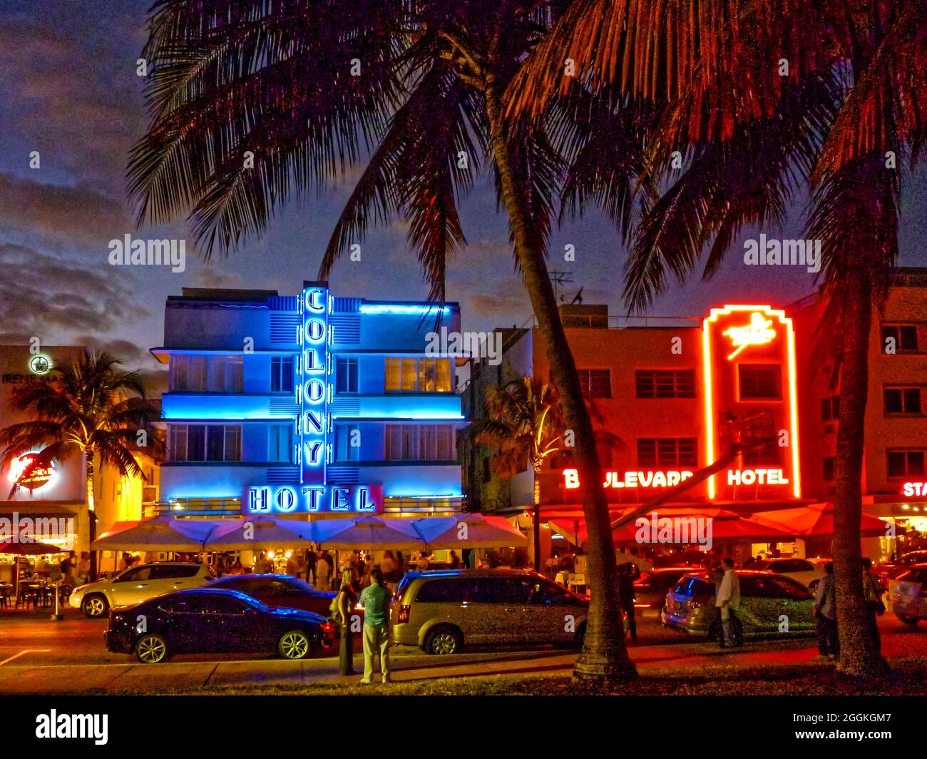 Ocean Drive. Miami Beach. Florida. USA Stock Photo
