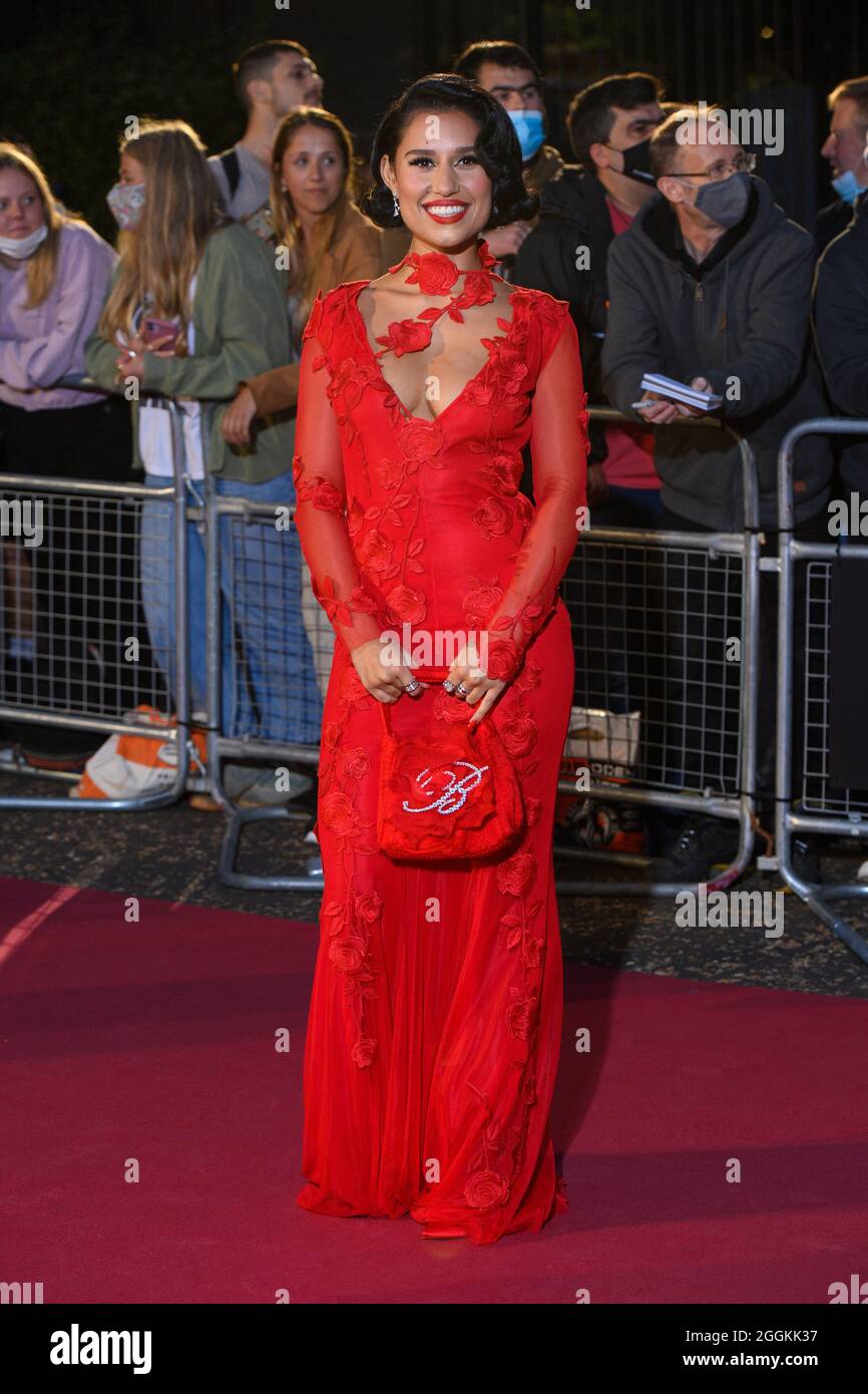 London, UK. 1 September 2021. Raye arriving at the GQ Men Of The Year Awards 2021, the Tate Modern, London. Picture date: Wednesday September 1, 2021. Photo credit should read: Matt Crossick/Alamy Live News Stock Photo