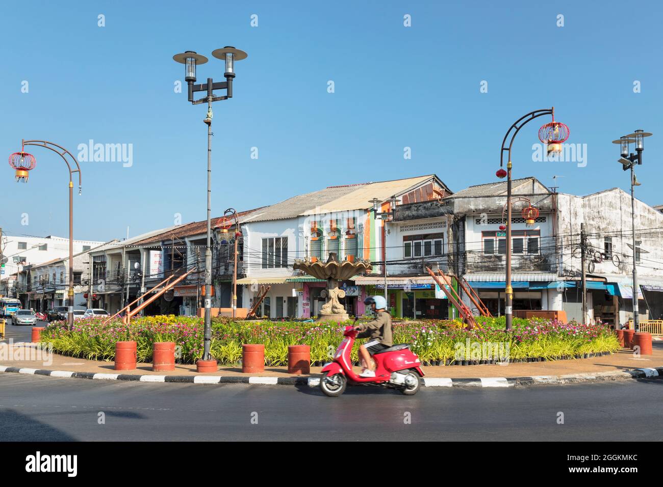 Roundabout, Phuket Town, Phuket, Thailand Stock Photo