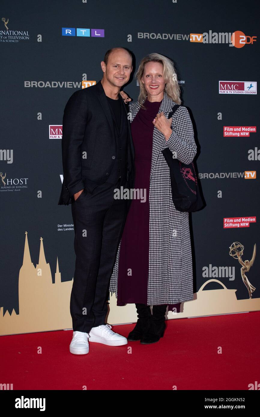 Cologne, Germany. 01st Sep, 2021. Actors Moritz Führmann and Anna Schudt arrive for a cocktail prolong on the occasion of Germany's nomination jury meeting for the semi-final round of judging at the International Emmy Awards. Credit: Marius Becker/dpa/Alamy Live News Stock Photo