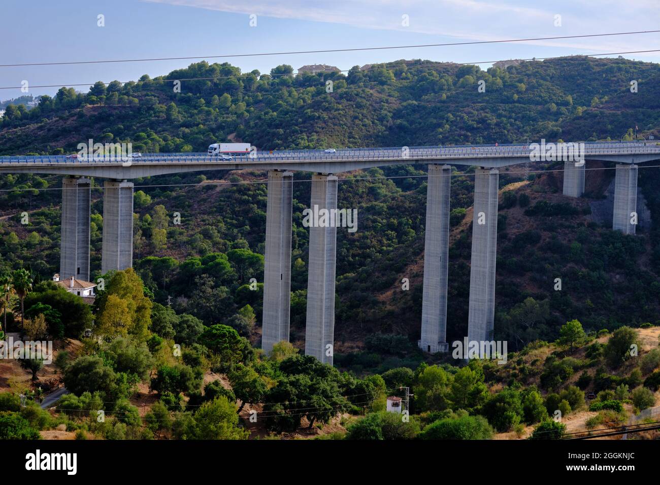 Viaduct over Rio Verde in Marbella Stock Photo