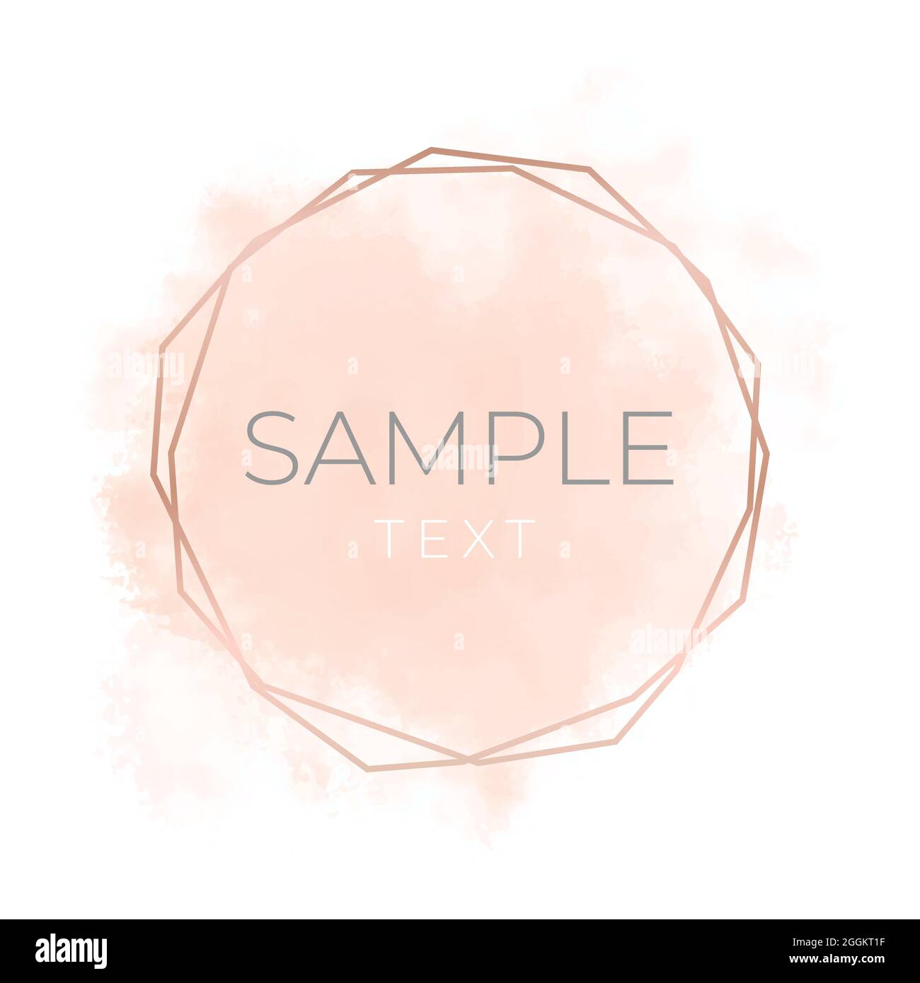 Watercolor Frame Background Illustration in Rose Gold Stock Vector ...