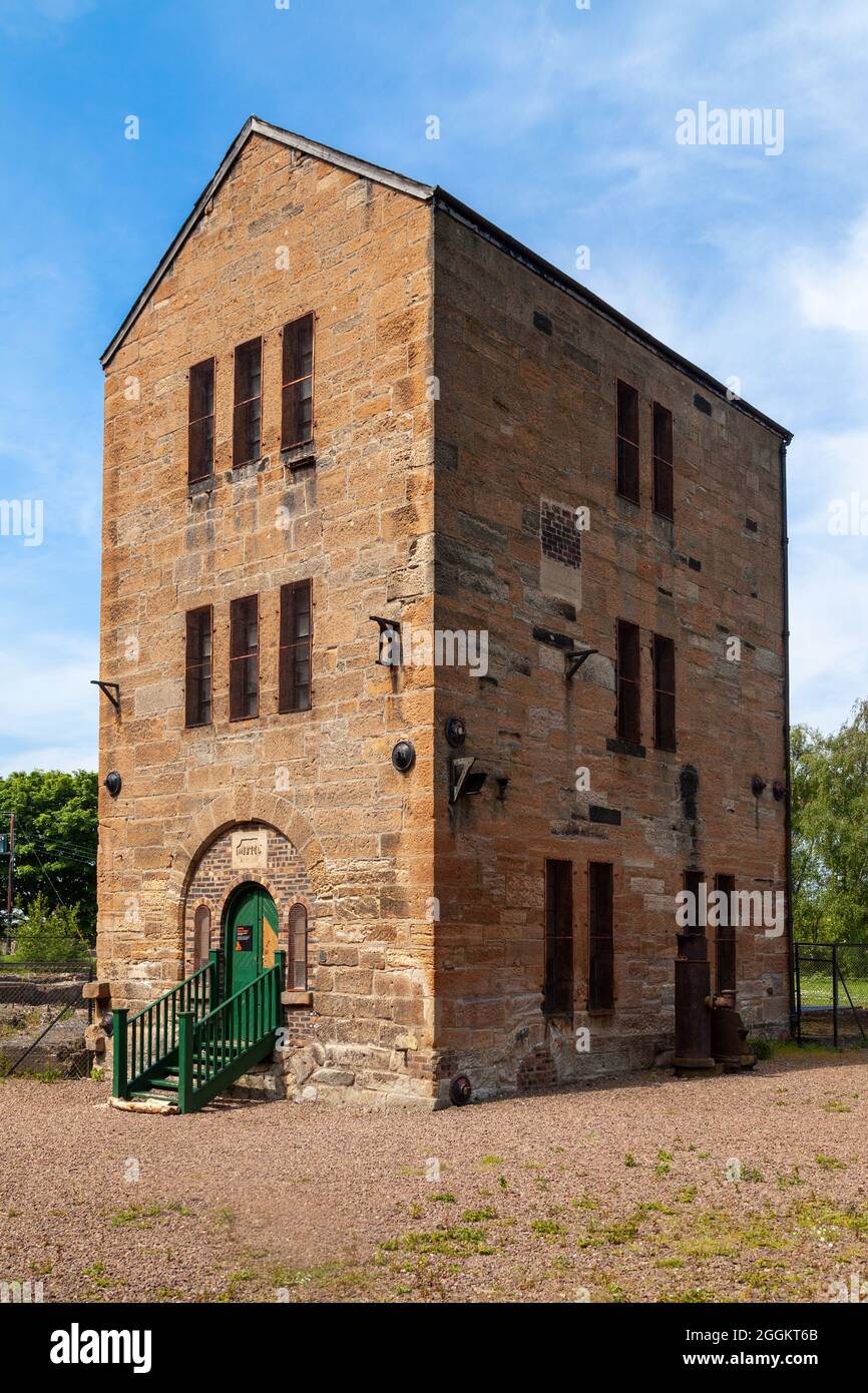 Prestongrange Museum is an industrial museum near Prestonpans in Scotland on the site of the National Mining Museum Stock Photo