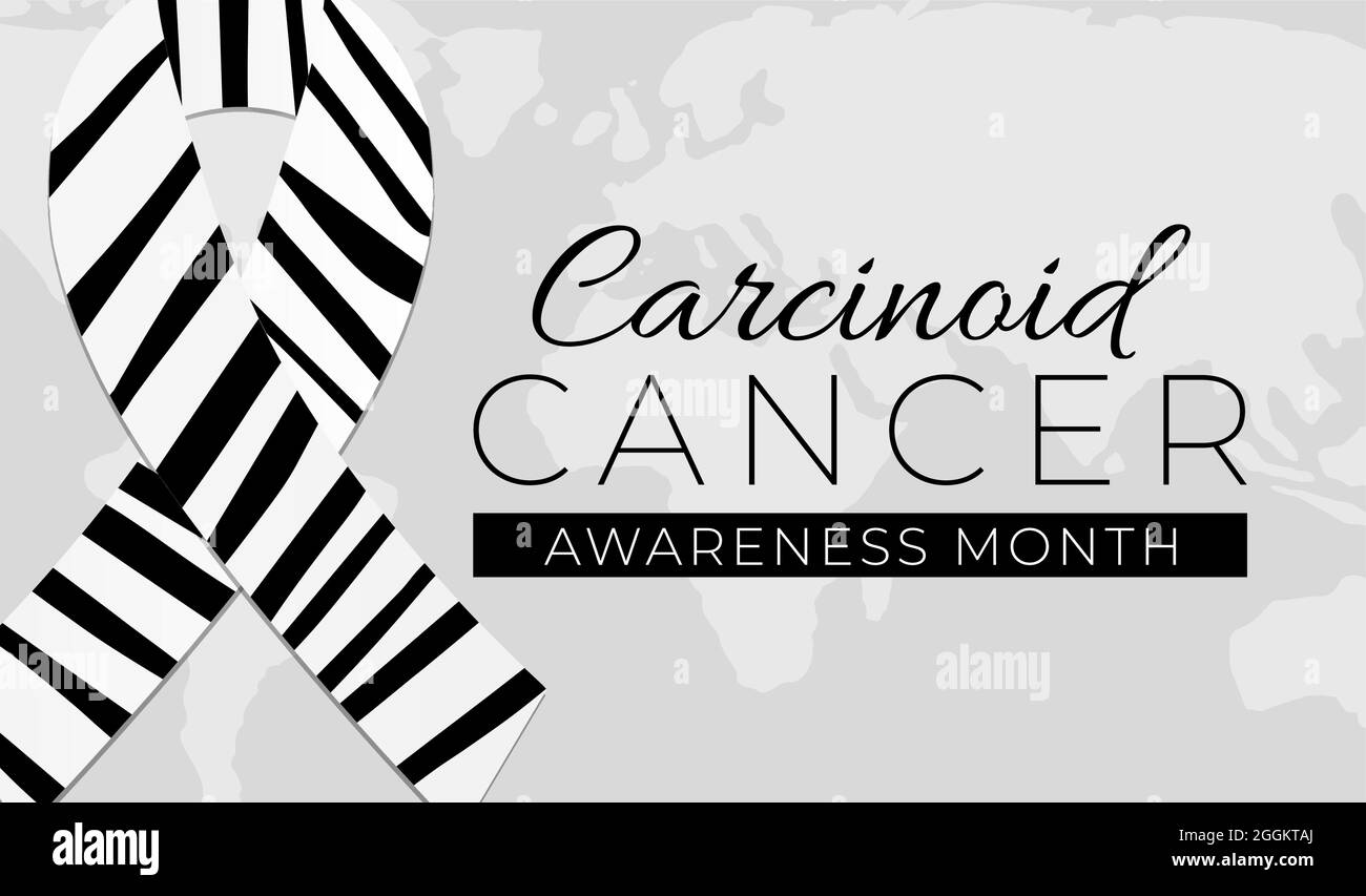 Carcinoid Cancer Awareness Month Background Illustration Banner Stock Vector