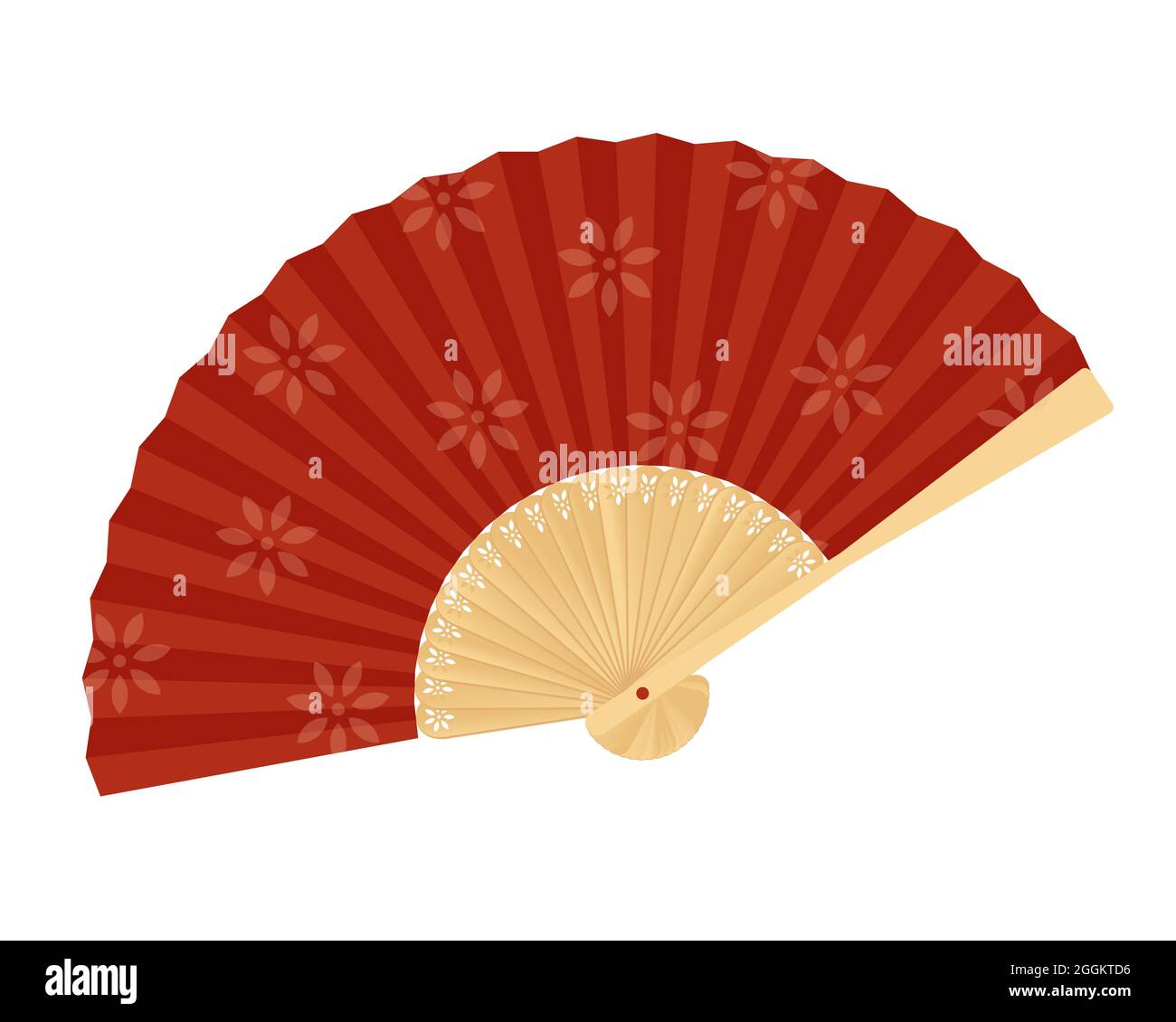 Japanese or Chinese Hand fan. Traditional Asian handheld item oriental  style. Vector isolated illustration on white background Stock Vector Image  \u0026 Art - Alamy, image size:1300x1130
