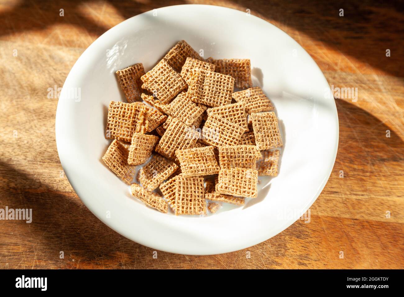 A bowl of Shreddies Stock Photo