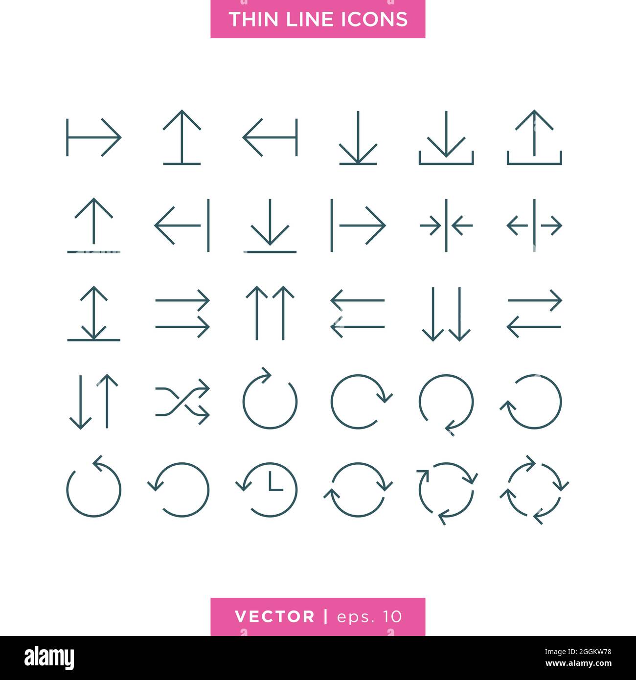 Set of arrow icon vector stock illustration design template. Editable ...