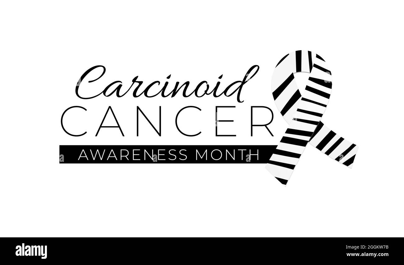 Carcinoid Cancer Awareness Month Isolated Logo Icon Sign Stock Vector