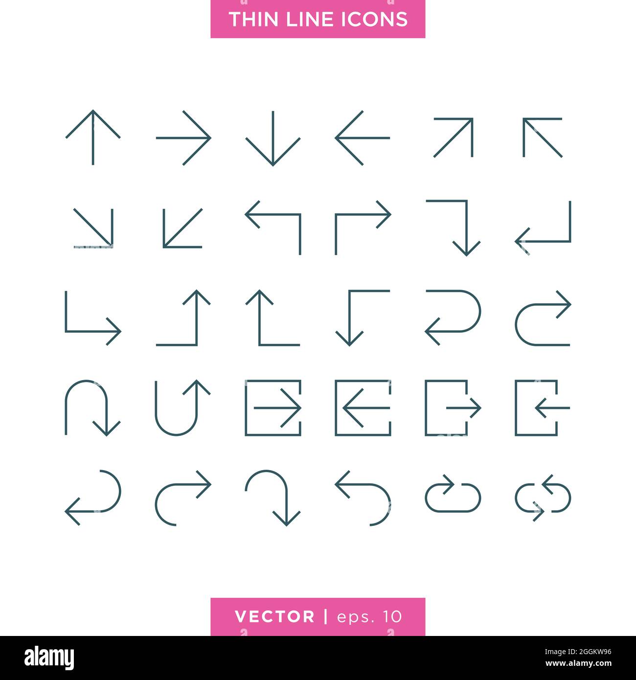 Set of arrow icon vector stock illustration design template. Editable ...