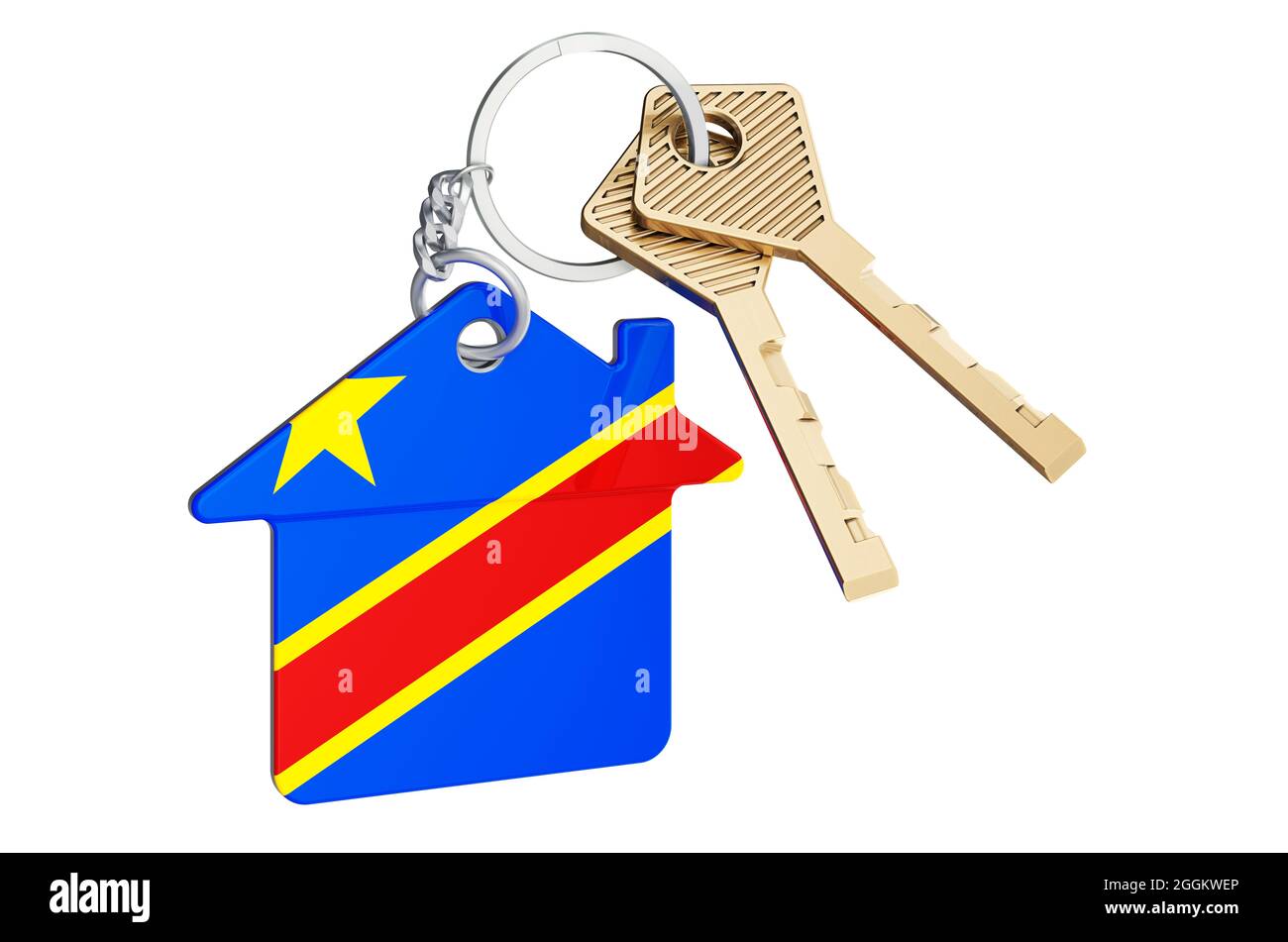 Real estate in Democratic Republic of the Congo. Home keychain with