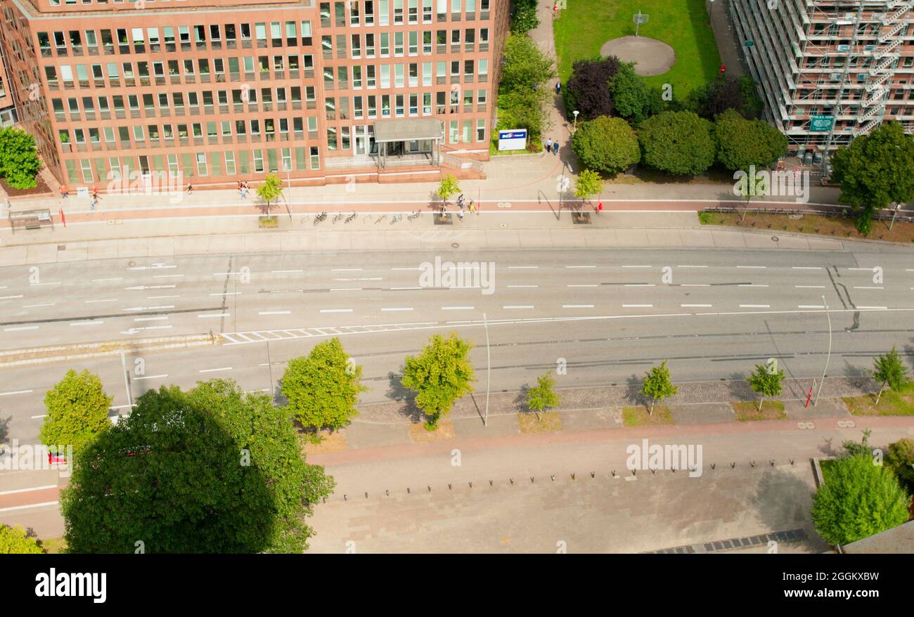 Wide aerial view hamburg city hi-res stock photography and images - Alamy