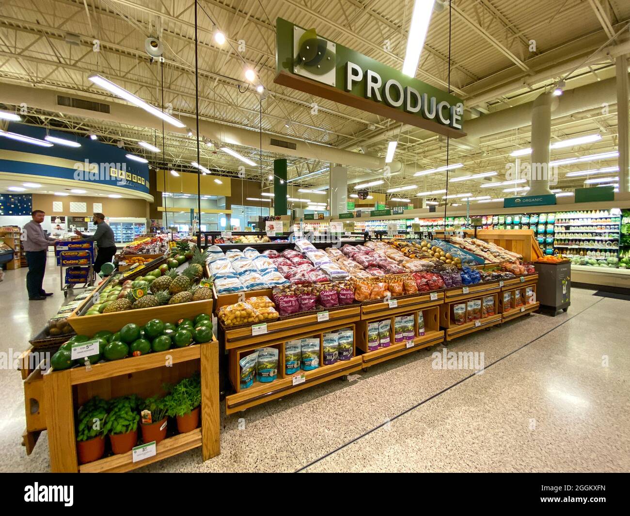 Orlando,FL USA - January 15, 2020:  The produce aisle at a Publix grocery store in Orlando, Florida. Stock Photo