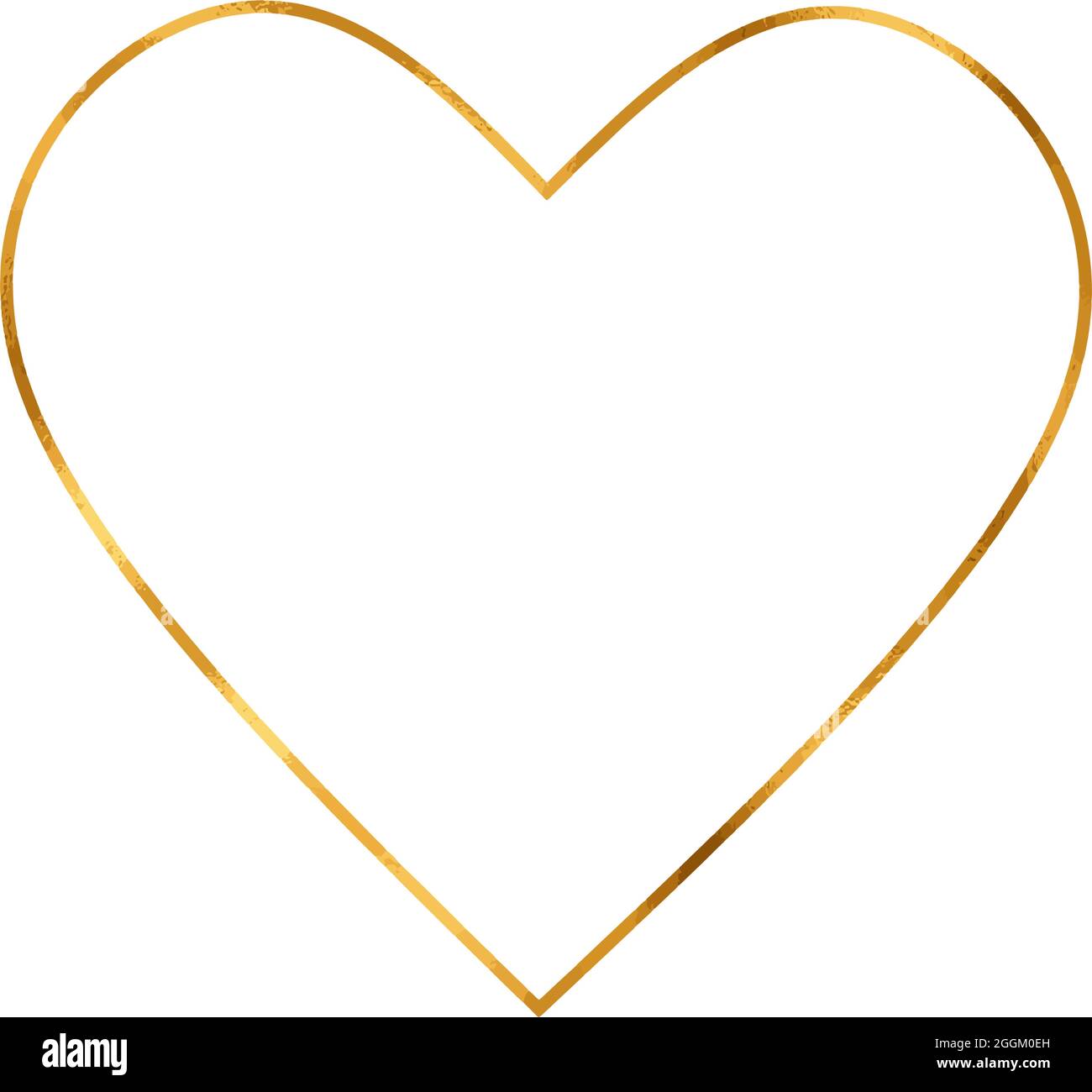 Gold heart Frame Vector. Calligraphy heart background. Heart frameArt