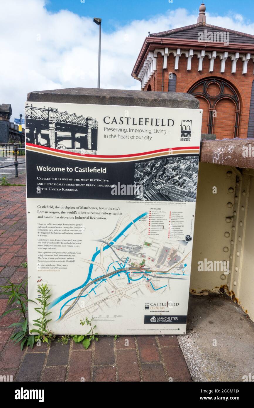 Castlefield Manchester history Stock Photo