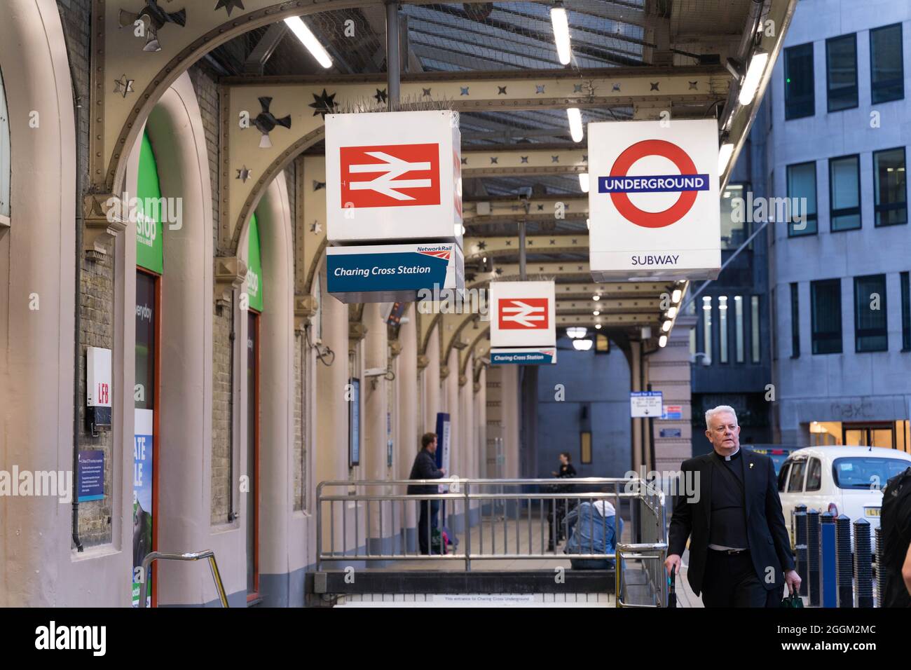 Logo and Singage to Charing cross station and london underground, Strand, Charing cross near