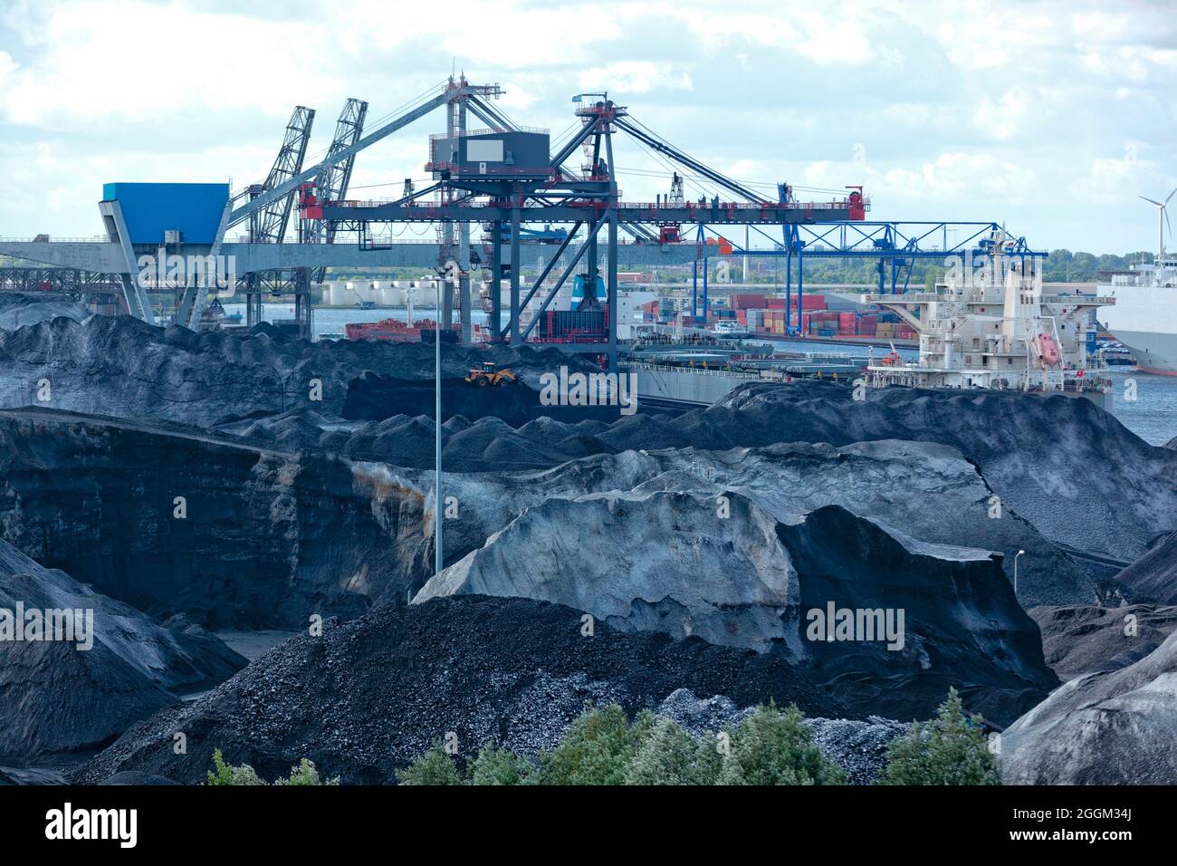 Industrial port in Zeebrugge, Belgium, Europe Stock Photo