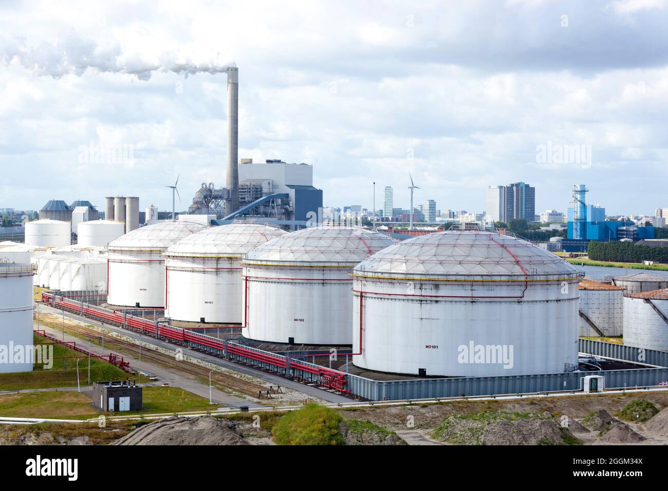 Zeebrugge industrial port, Belgium, Europe Stock Photo