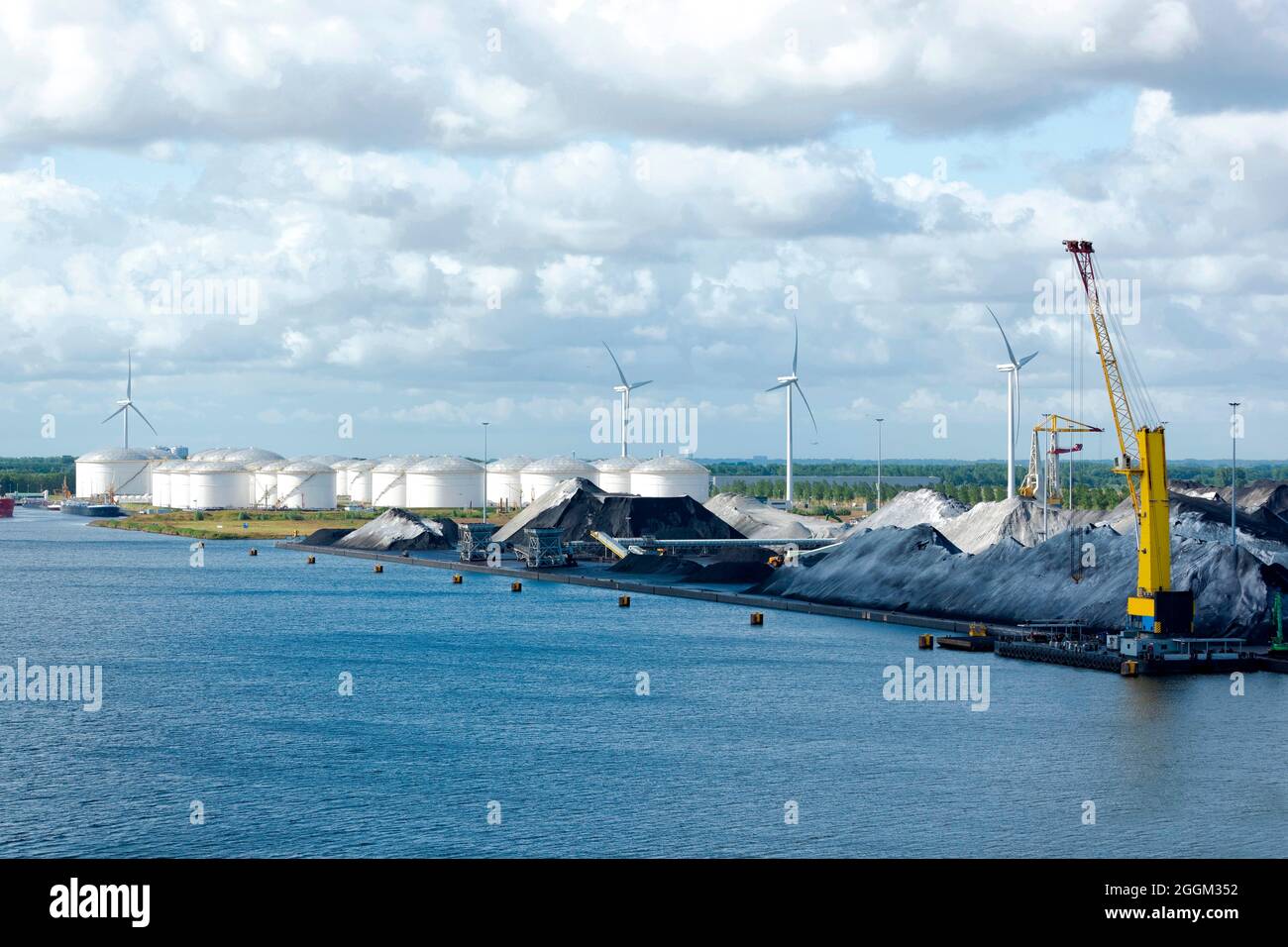 Industrial port in Zeebrugge, Belgium, Europe Stock Photo