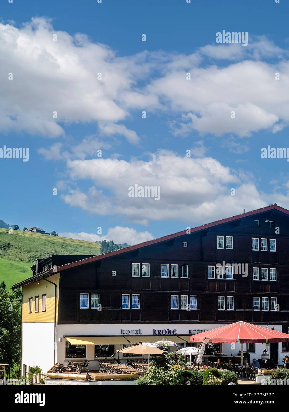 Brülisau, Gasthof, Hohe Kasten, Appenzell Alps, Mountains, Switzerland Stock Photo