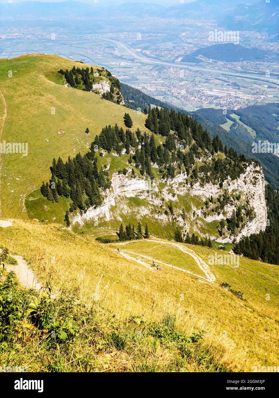 View from Hohen Kasten, Hohe Kasten, Appenzell Alps, Mountains, Switzerland Stock Photo