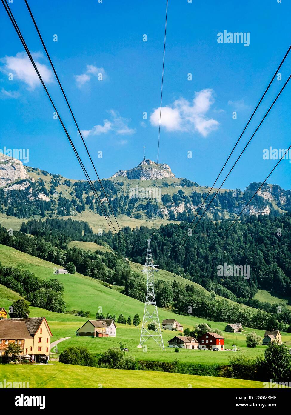 Cable car, Brülisau, Hohe Kasten, Appenzell Alps, mountain range, Switzerland Stock Photo