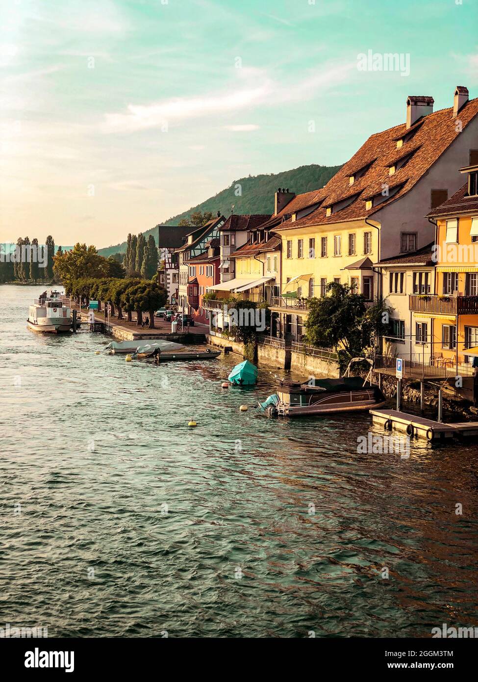 Rhine Riverside Stein am Rhein, Rhine, city, riverside, Switzerland Stock Photo - Alamy