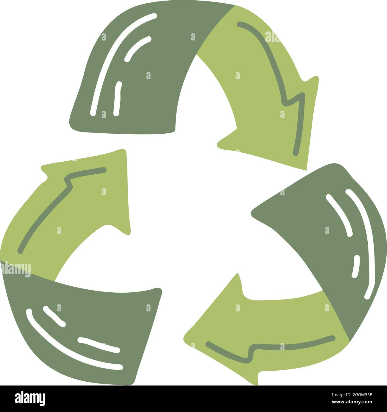 green triangular arrows recycle icon Stock Vector Image & Art - Alamy