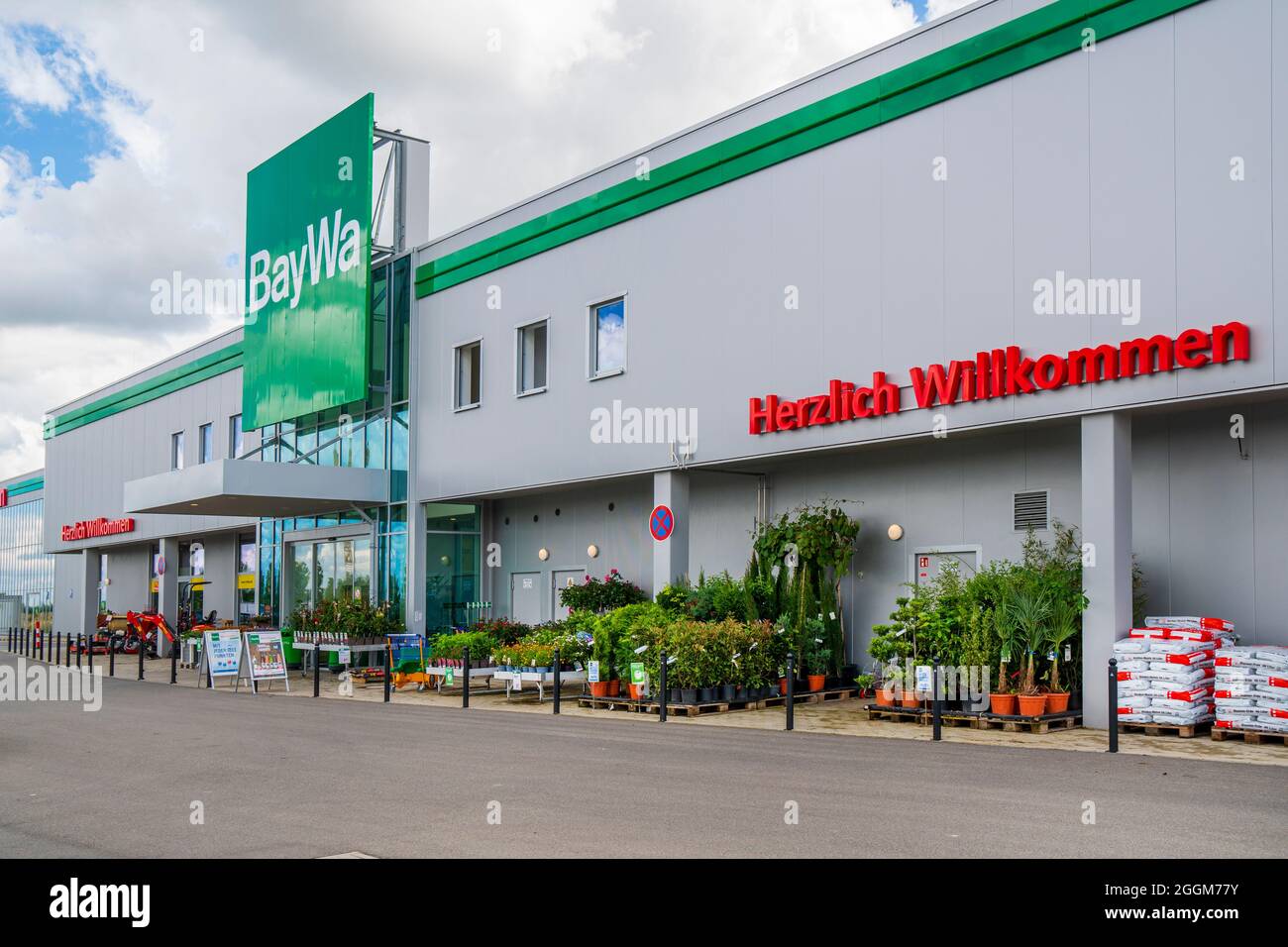 Baywa construction & garden market in Schwabmünchen Stock Photo - Alamy