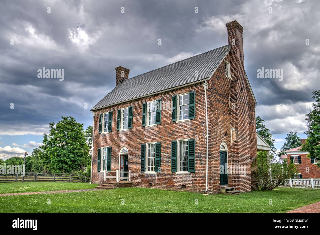 The Pryor Wright House at the Appomattox Court House National Historical Park in Virginia. Stock Photo