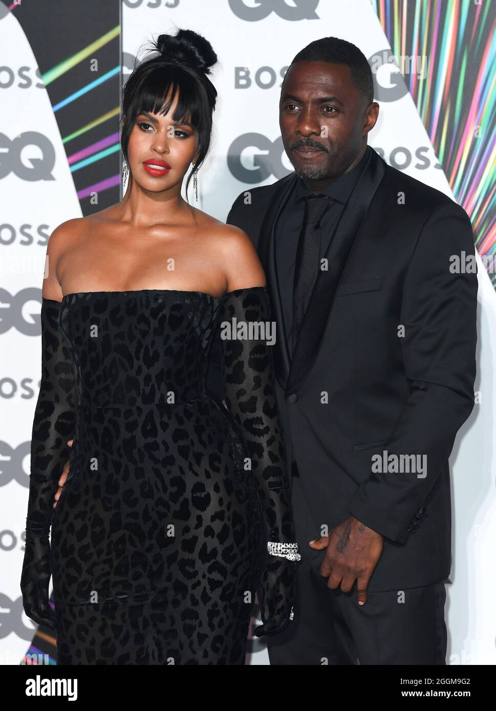 September 1st, 2021, London, UK. Idris Elba and wife Sabrina Dhowre