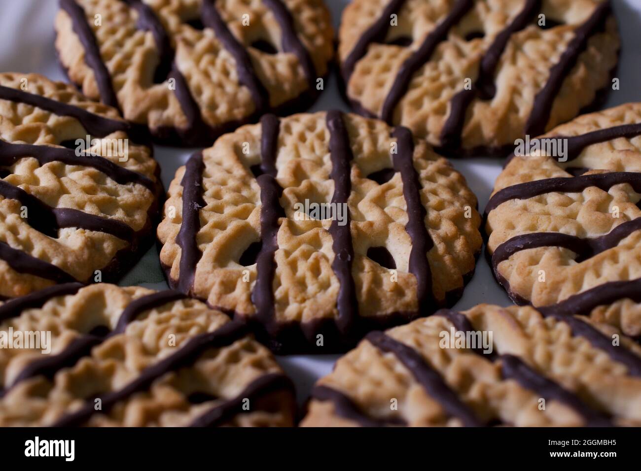 fudge stripe cookies circular arrangement Stock Photo Alamy