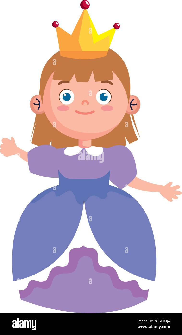 girl with princess costume Stock Vector Image & Art - Alamy