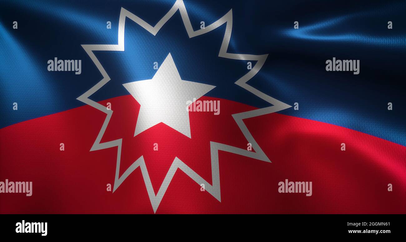 Juneteenth Flag African American Flag With Waving Folds Close Up View 3d Rendering Stock Photo Alamy