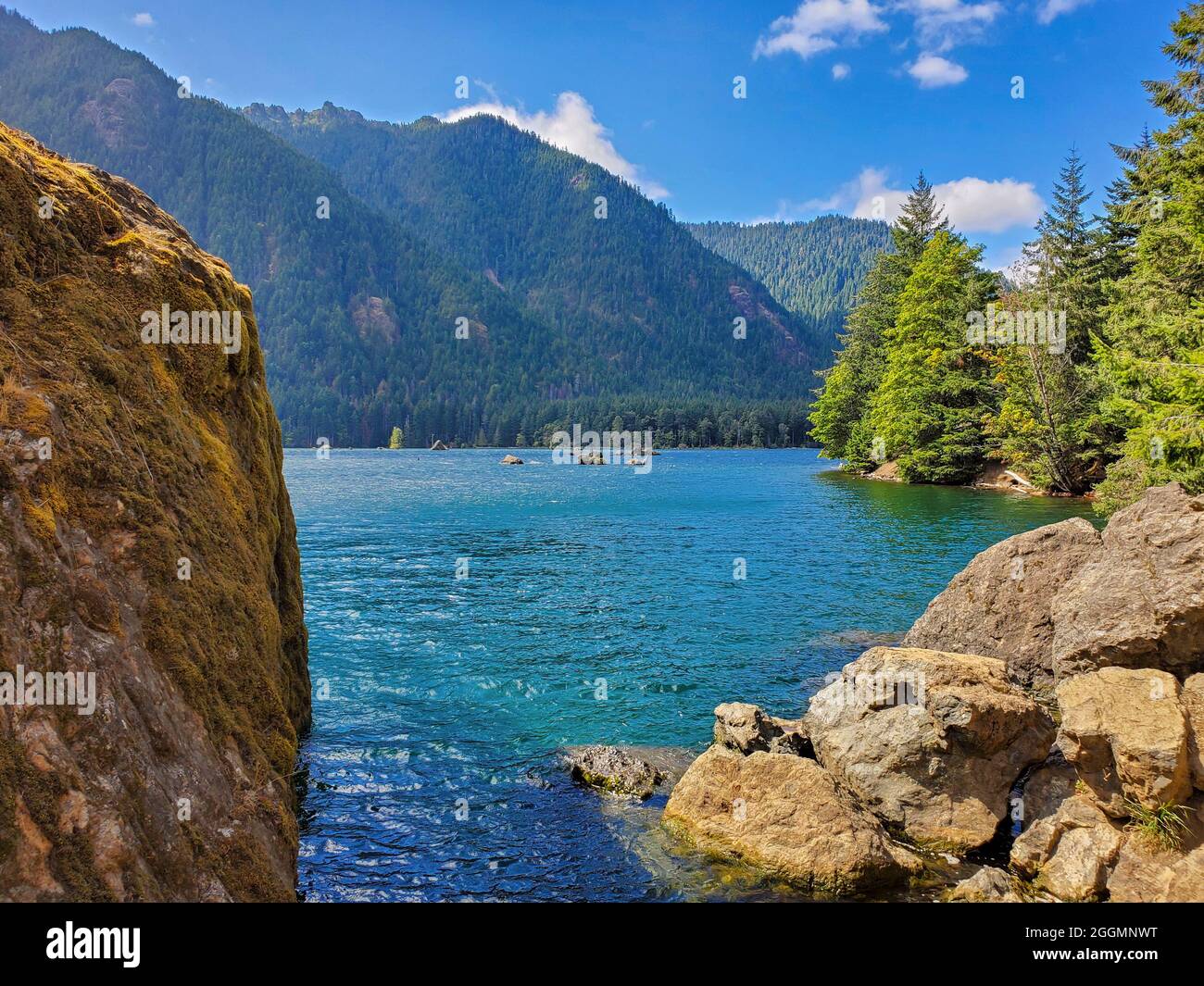 Lake Cushman and the Olympic Mountains Stock Photo Alamy