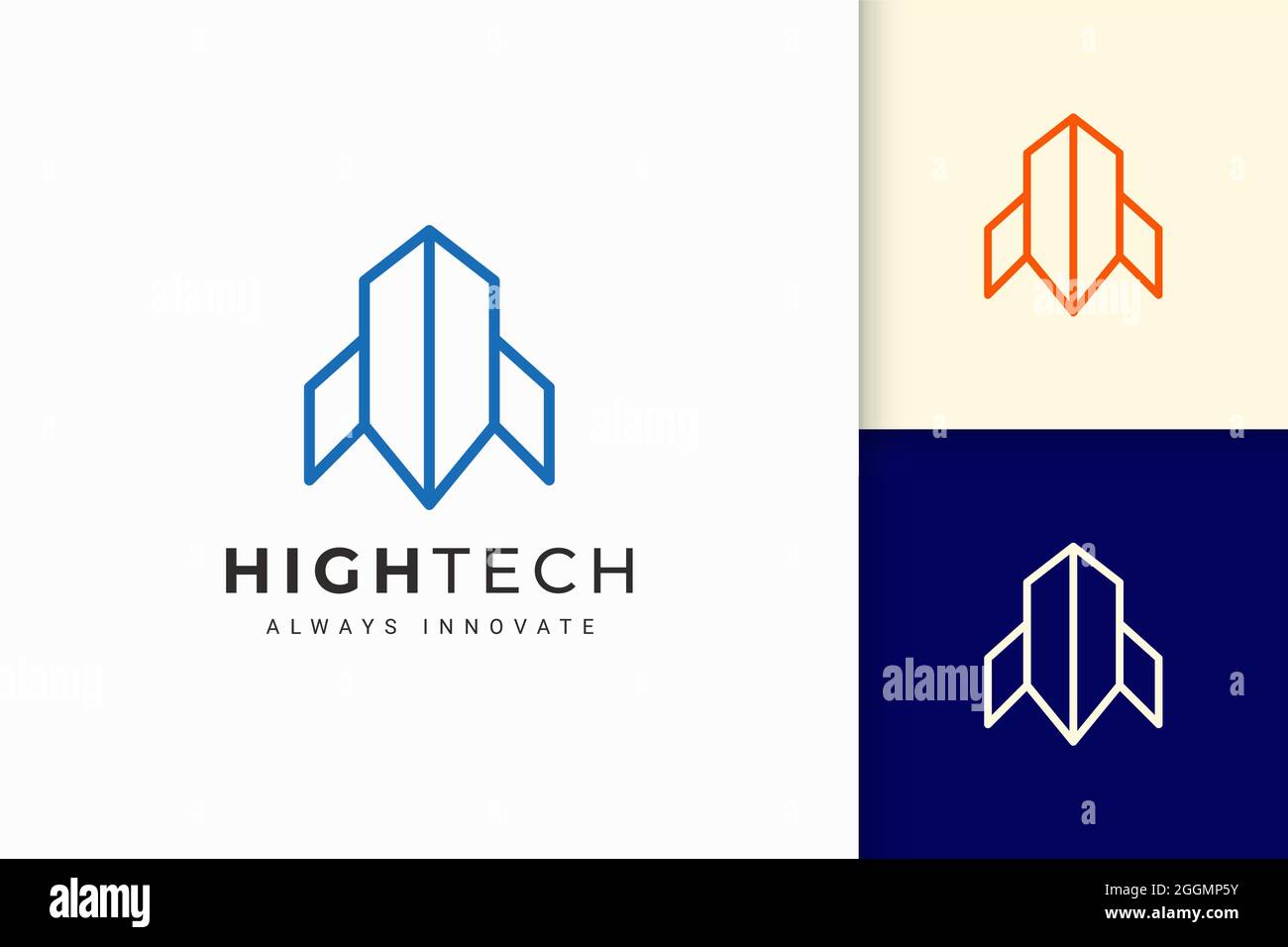 Software or technology logo in abstract line shape Stock Vector