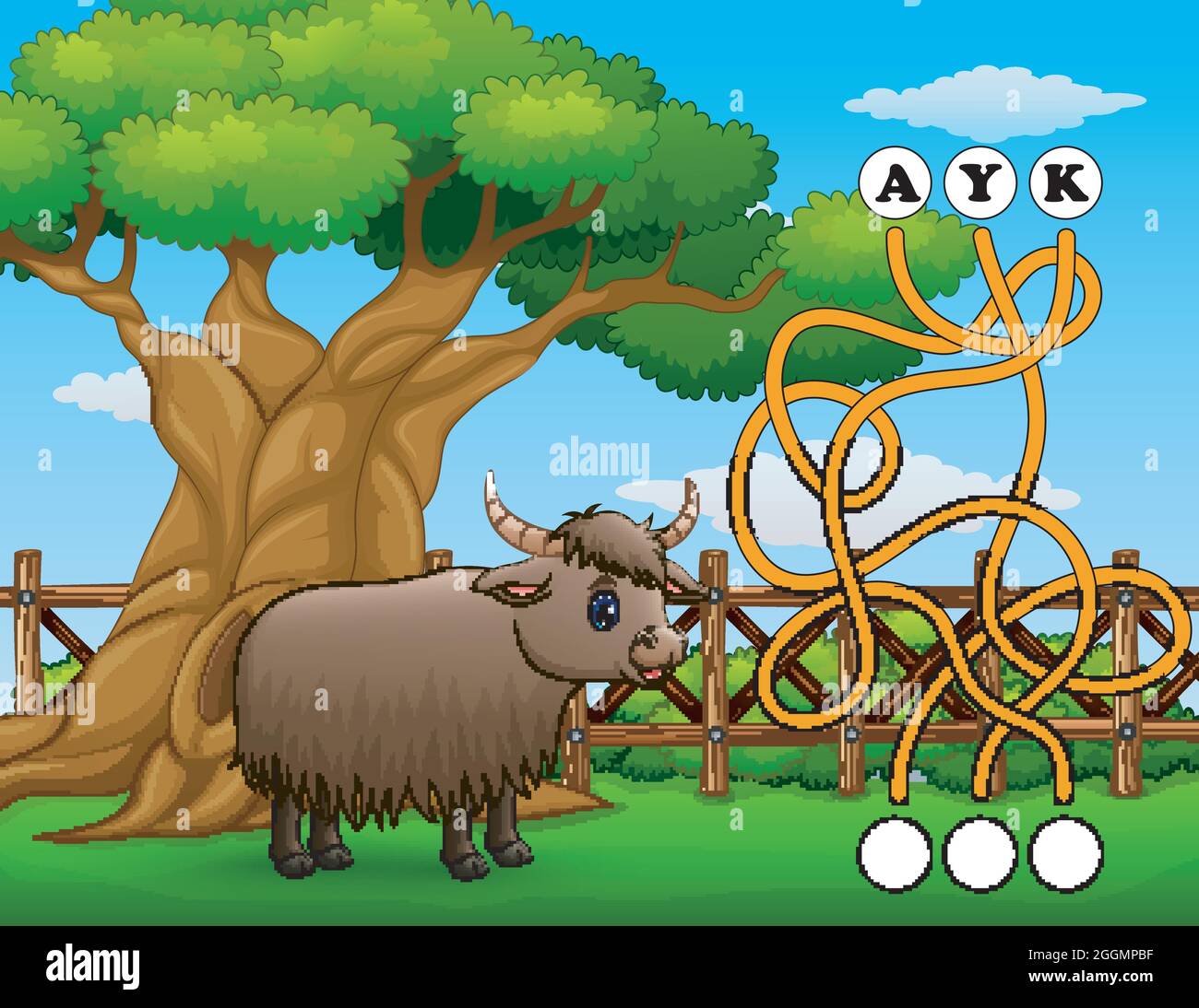 Game yak maze find way to the word Stock Vector Image & Art Alamy