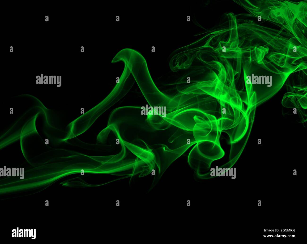 Abstract green smoke on black background, darkness concept Stock Photo ...