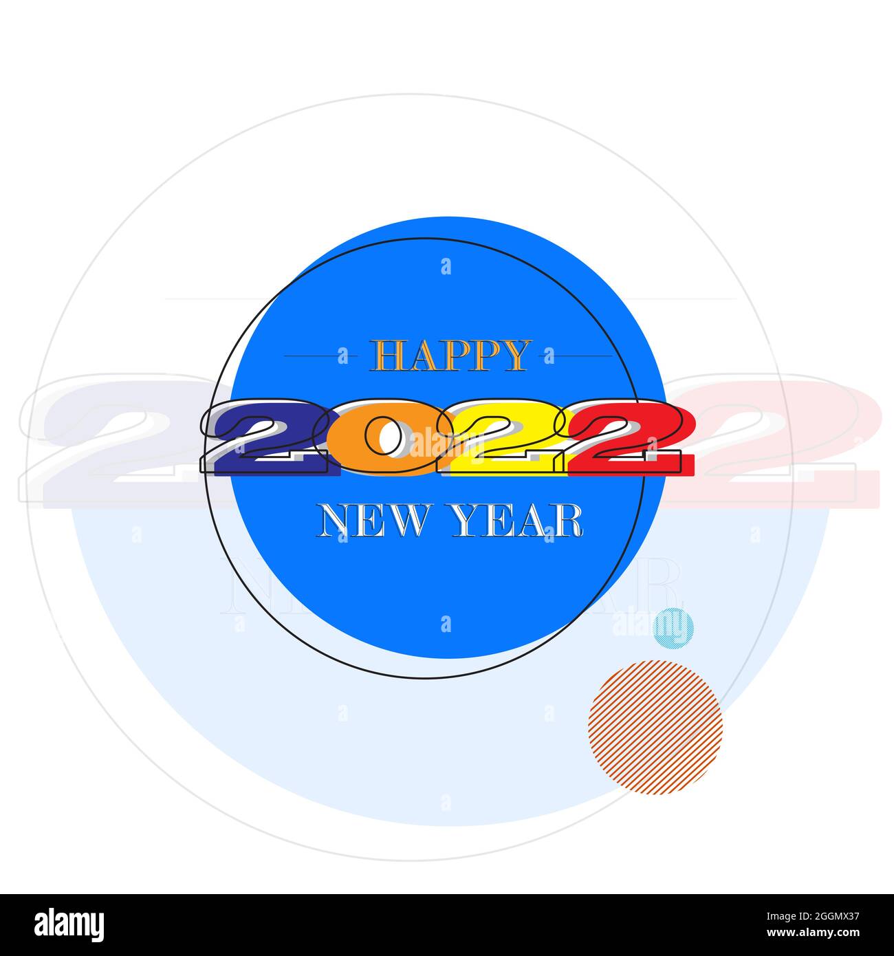 Happy New Year 2022 vector DESIGN TEMPLATE illustration Stock Vector ...