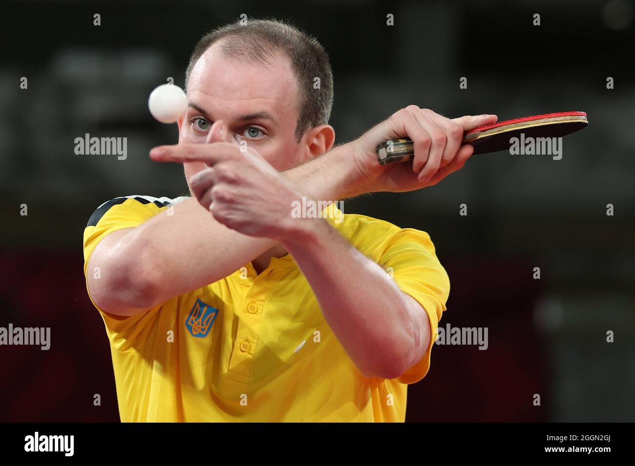 Tokyo Paralympic Games Table Tennis Men S Team Class 8 Gold Medal Match Tokyo Metropolitan Gymnasium Tokyo Japan September 2 21 Maksym Nikolenko Of Ukraine In Action