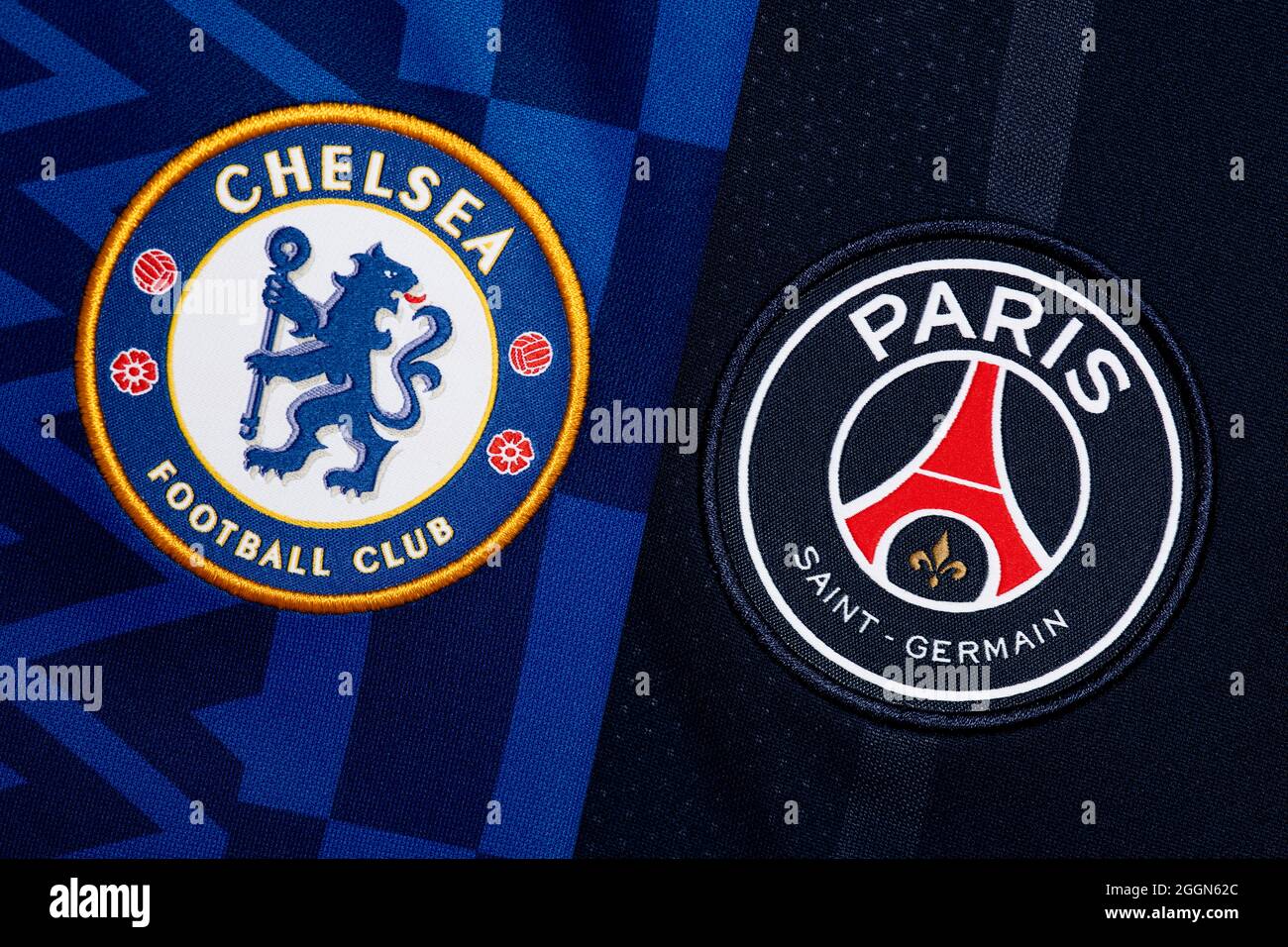 Close up of Chelsea & PSG club crest Stock Photo - Alamy