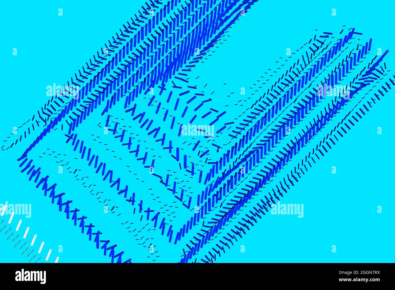 Abstract geometric elements in blue tones. Vector illustration with copy space. Stock Vector