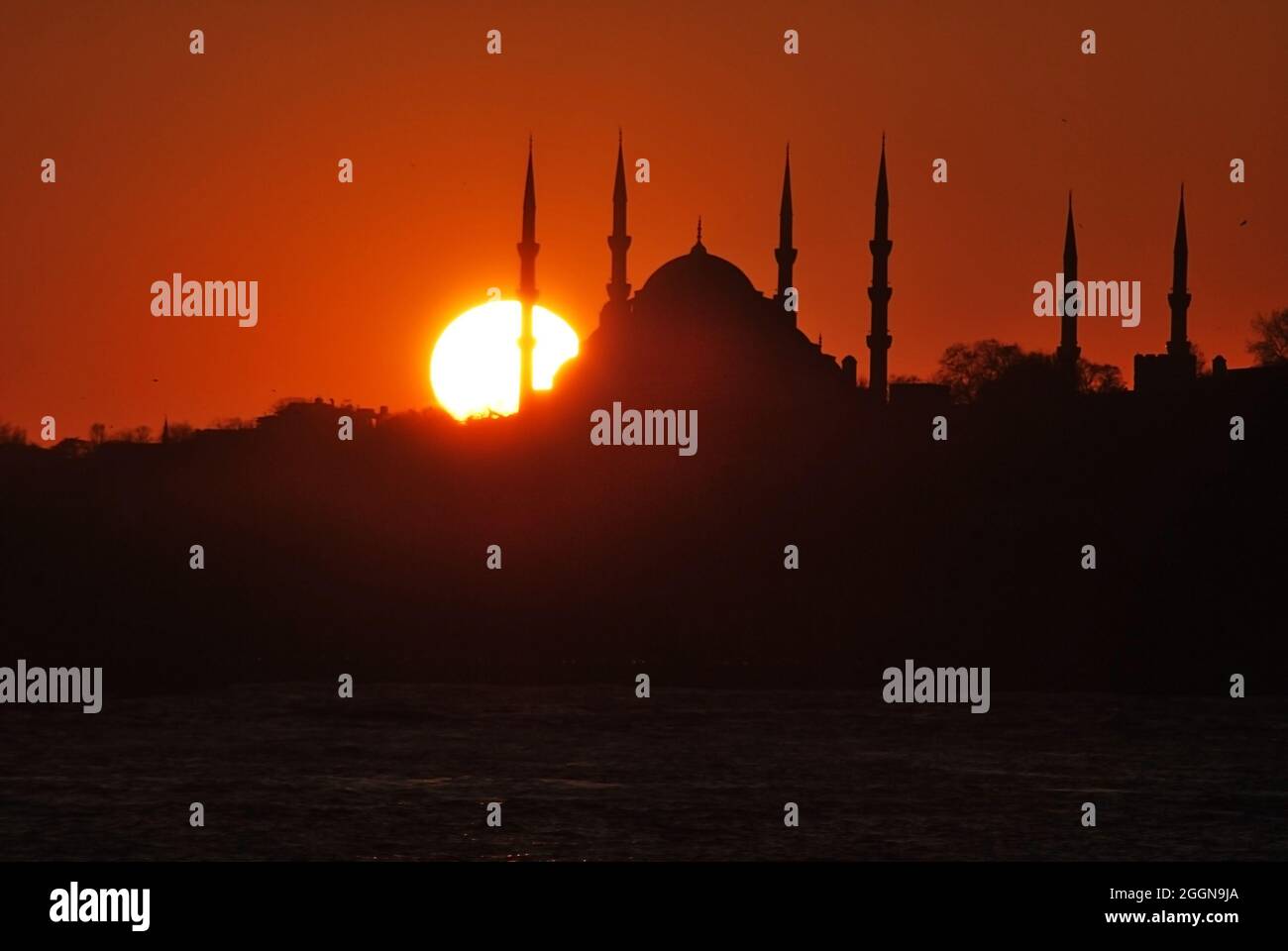Sunset Sultanahmet Blue Mosque in Sultanahmet, Istanbul City, Turkey ...
