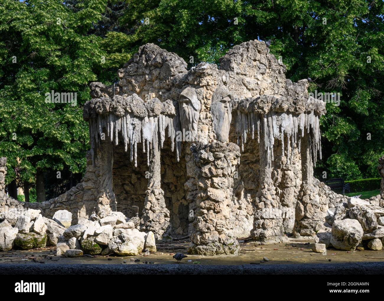 Sculpture composition 'Gnomes' on the fountain in Pyatigorsk, Russia Stock Photo