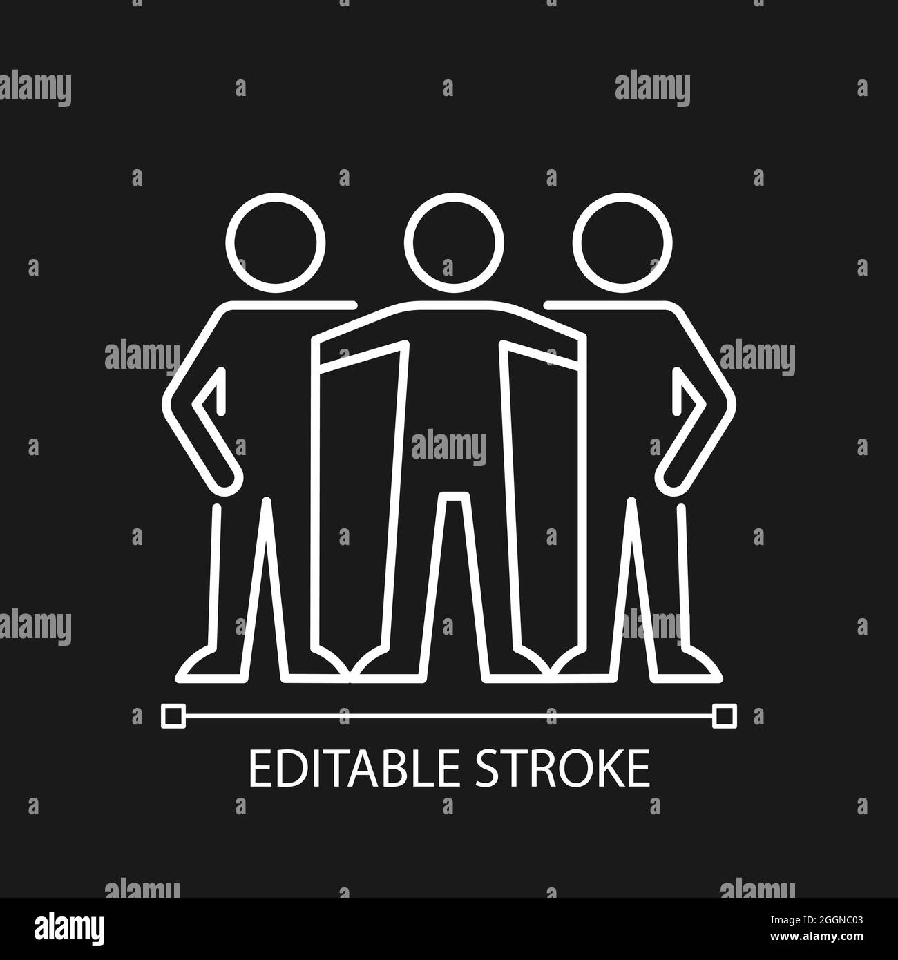 Affiliate motivation white linear icon for dark theme Stock Vector ...
